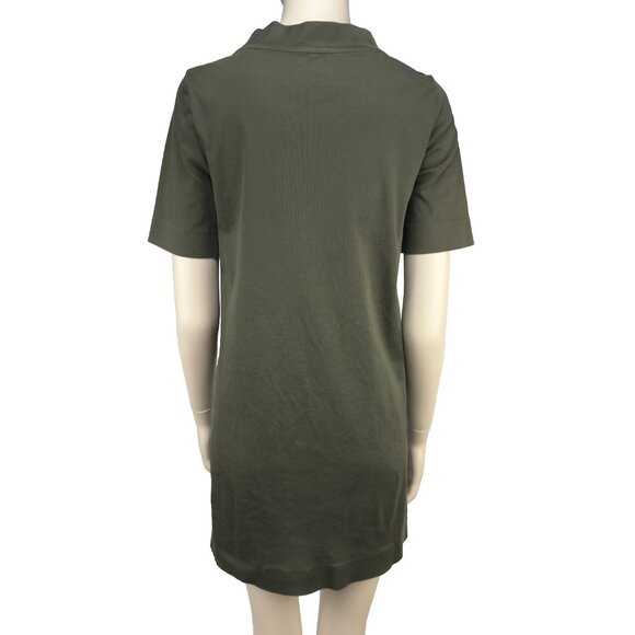 COS Short Sleeves T-Shirt Khaki Green Cotton Mini Dress Size XS - Picture 4 of 7